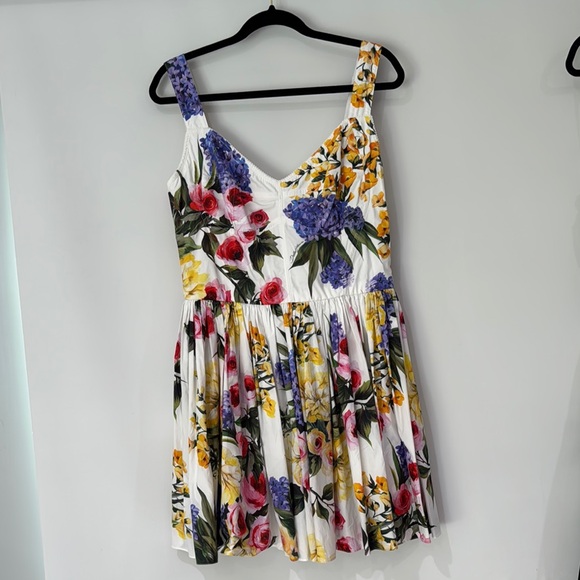 Dolce & Gabbana Poplin mini dress multicolor floral - Picture 3 of 5
